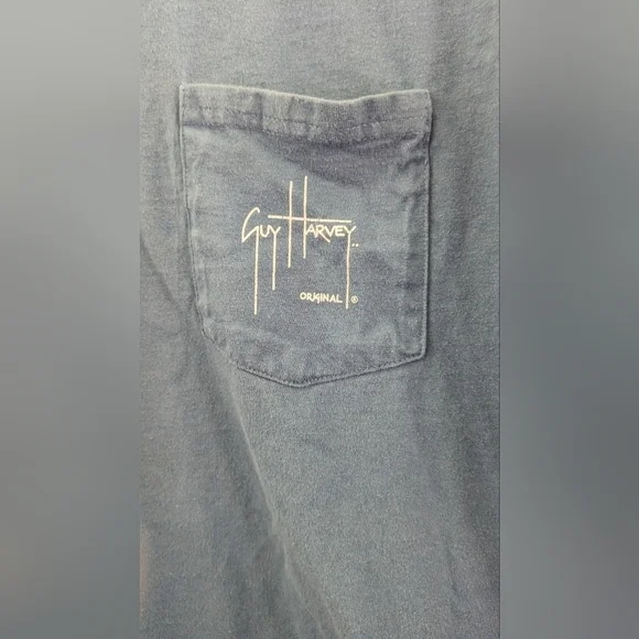 Guy Harvey Original Blue Cotton Fishing Tshirt Size XXL - Picture 5 of 5